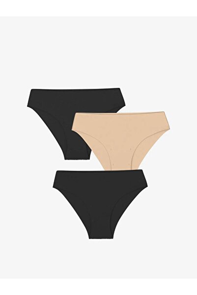 JoinUs Boutique Kadın Siyah Iç Çamaşırı Ve Şort Tayt altı lazer kesim iz yapm...