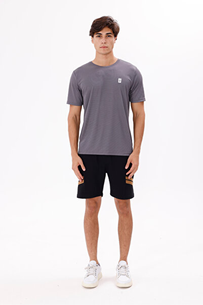 Rowinger Tricou cu mânecă scurtă, cu guler rotund, din jerseu elastic, cu tex...