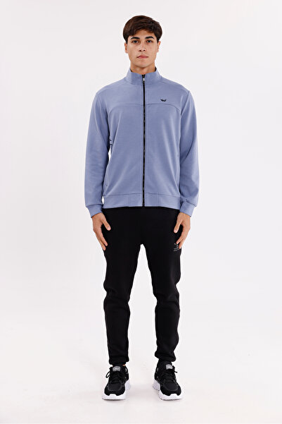 Rowinger Modal Blend Mock Neck Full Zippered Side Striped Detail Pocket Sport...