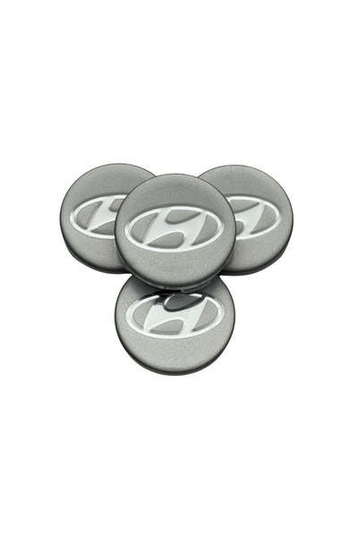 Hyundai Set de 4 capace de roată – 59 mm, gri
