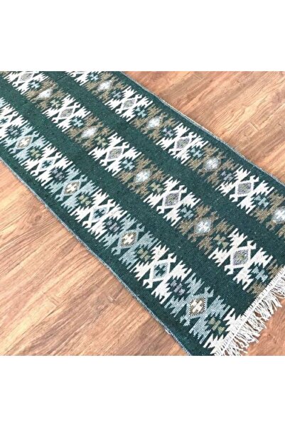 Casa de vis Online Traditional style carpet, cotton with jute, Casa De Vis Online, green, 60 x 200 CM