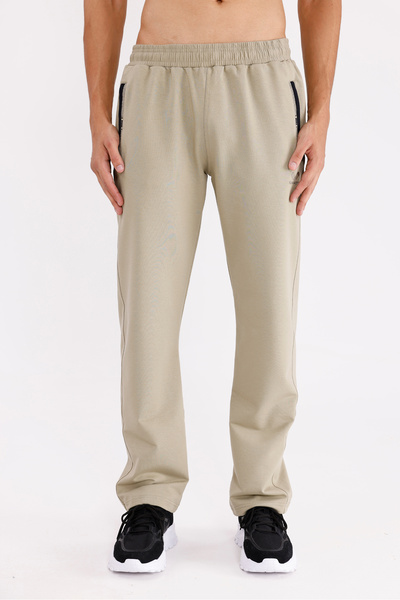 Rowinger Zippered Pocket Flexible Waist Comfortable Fit Straight Leg Transiti...