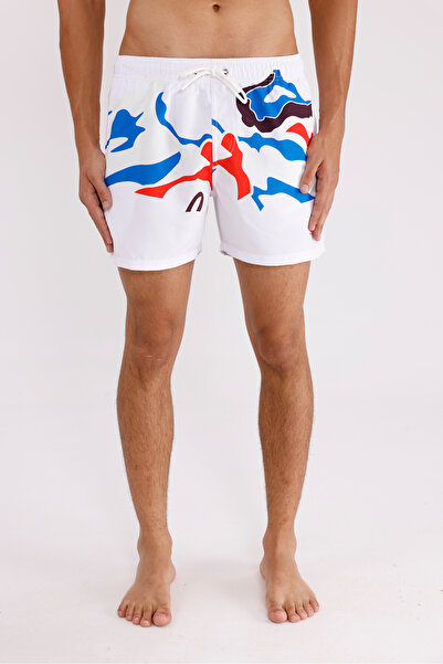 Rowinger Digital Pattern Abstract Printed Elastic Waist Adjustable Lace-Up Tw...