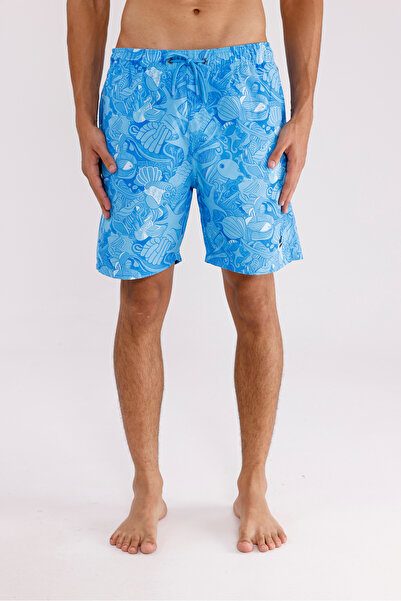 Rowinger Nautical Themed Patterned Lightweight Textured Drawstring Waist Adju...