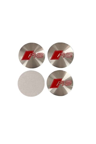 MAF Set of 4 Audi RS adhesive metal stickers 65mm