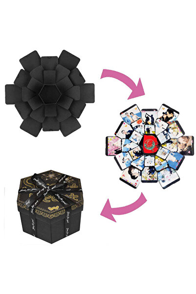 No Label Hexagonal Exploding Photo Box (Explosion Box)