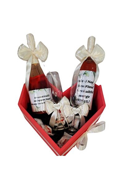 OEM Personalized godparents set in elegant heart-shaped box