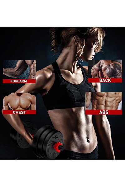 Lichico 4 in 1 Adjustable 30KG Dumbbells Set with Connector Set Free Weight for Men Women Pair Equipment