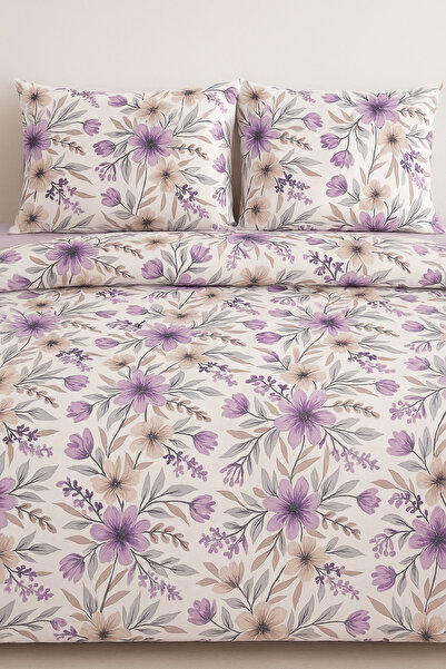 Madame Home Violet Dreams Постільна білизна з квітковим візерунком, з еластичним простирадлом