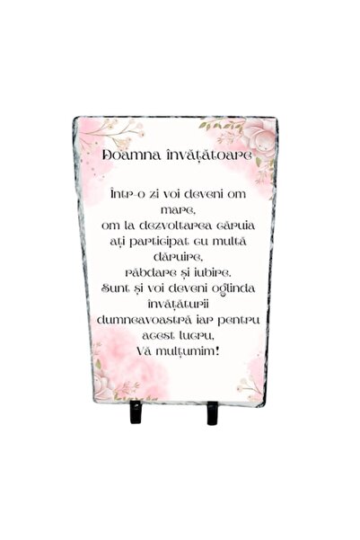 OEM Placă de ardezie cu mesaj de mulțumire pentru profesor – Cadou emoționant