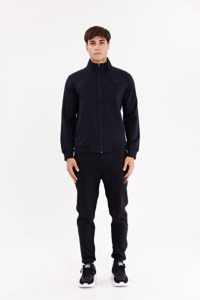 Rowinger Transitional Sweatshirt with Three Pockets, Collar Detail, Zipper Cl...