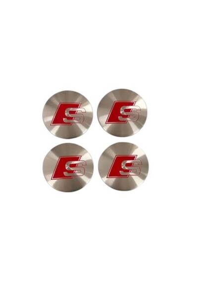 MAF Σετ 4 αυτοκόλλητων μεταλλικών αυτοκόλλητων Audi S line 65 mm