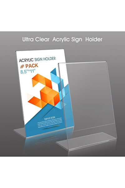 Slasa 6 Pack 8.5x11 Acrylic Sign Brochure Holder Clear Plastic Display Literature Stand