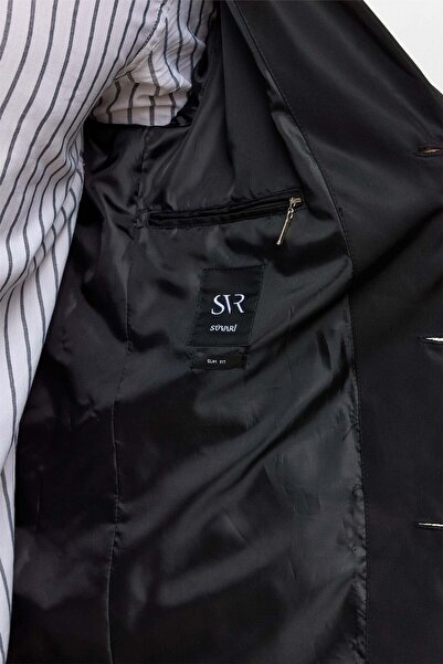 SÜVARİ Slim Fit Black Men's Coat Mn2008700520
