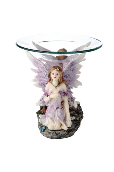 OEM Artistic Resin Essential Oil Diffuser Lamp - '2 Fairies' - Elegant Aromatherapy Decor