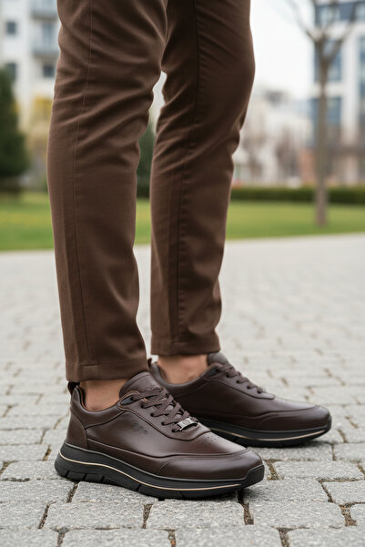 MARCOMEN Brown Genuine Leather Lace-Up Men's Casual Shoes 152-22336 m