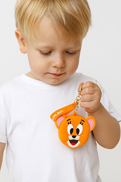 SeaBubbles Tom Jerry Silicone Wallet Keychain Standard Yellow