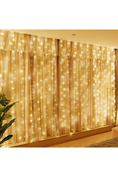 Sanlux Christmas Curtain Installation 3x3m 300 LEDs USB powered, with hook Warm white