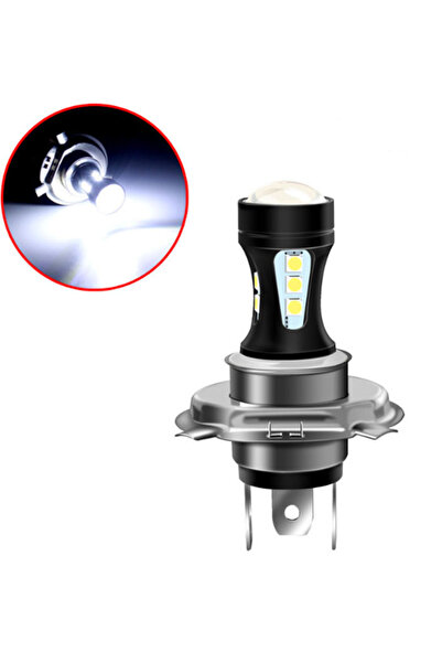 EHOME Automotive LED Fog Lights 9003/H4 3030 18SMD High-Brightness Anti-Fog Lights Motorcycle Headlights