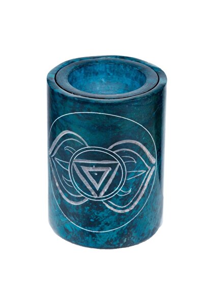 OEM Blue Soapstone Essential Oil Diffuser Lamp for Aromatherapy and Home Decor