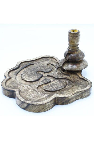 OEM AUM Smoke Cascade - Aromatherapy Device with Reflux Fumigation, Mango Wood Design