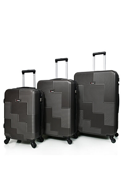 MORANO Hard-Side Luggage Set Lightweight 4 Double Wheeled Suitcase with Built-In Type Lock (Set of 3 Pcs)