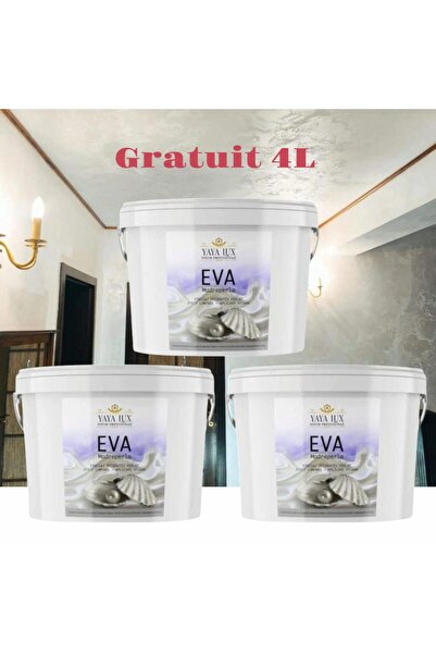 YaYa Color Package 12 L Luxury Decorative Paint, Eva Madreperla Pearl White with Glass Flakes