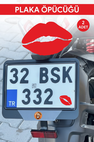 Baskı Babası Plaka Öpücük Sticker Etiket Motor Araba 2 Adet