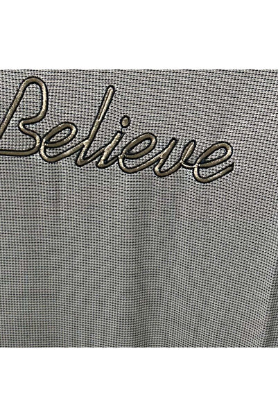 alqarat "Believe" Lace-Cuff Flowy Midi Dress