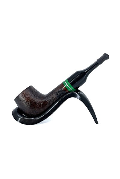 Pipsan İşlemeli El Yapımı Gül Kökü (Briar) Mini Pipo 9mm Filtreli - Model No: 12