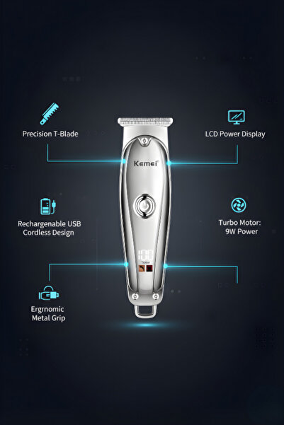 Kemei Cordless Hair & Beard Trimmer – Rechargeable Men’s Groomer