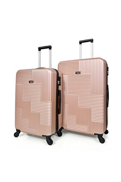 MORANO Hard-Side Luggage Set Lightweight 4 Double Wheeled Suitcase with Built-In Type Lock (Set of 3 Pcs)