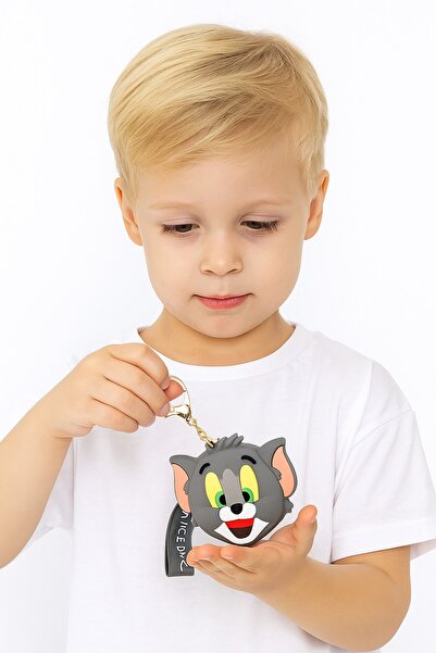 SeaBubbles Tom Jerry Silicone Wallet Keychain Standard Gray