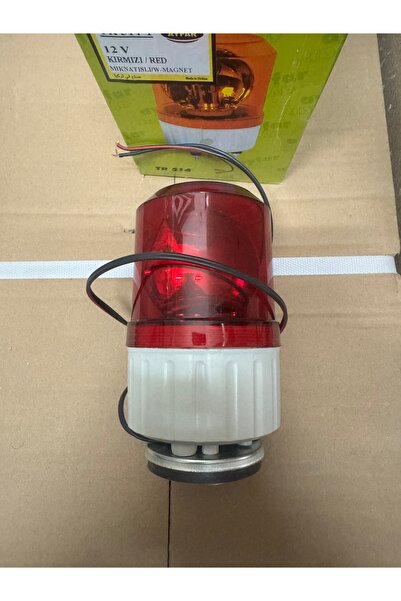 AYFAR Mıknatıslı Tepe Döner Lamba 12 volt Kırmızı
