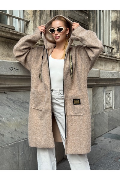 Tubik معطف نسائي مزين بـ بغطاء رأس جيوب