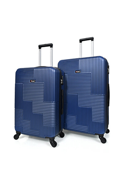 MORANO Hard-Side Luggage Set Lightweight 4 Double Wheeled Suitcase with Built-In Type Lock (Set of 3 Pcs)