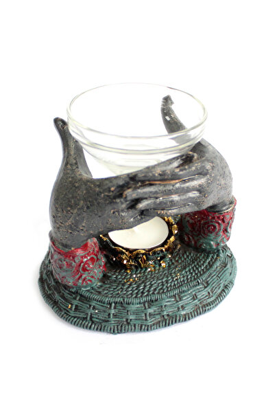 OEM Dhyan Mudra Resin Essential Oil Diffuser Lamp for Aromatherapy and Home Decor