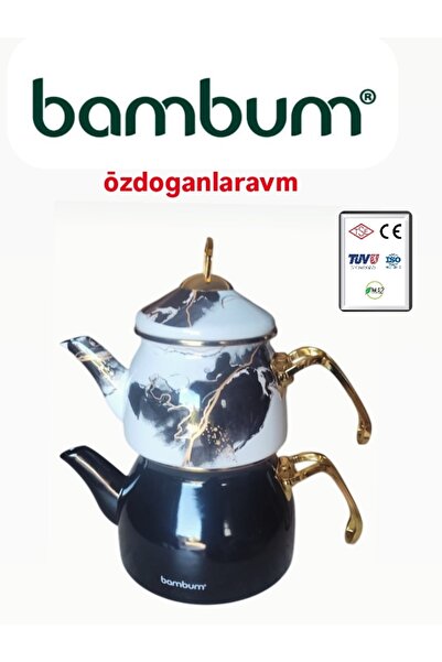 dogant özdoğanlar avm Bambum Sultani Black and White Teapot Set