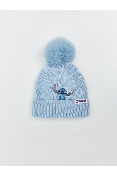 LC Waikiki LCW ACCESSORIES Stitch Nakışlı Kız Çocuk Bere