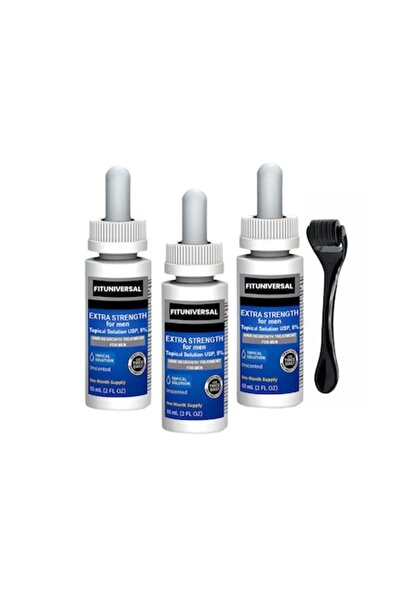 FITUNIVERSAL Set de tratament 3 luni cu Dermaroller pentru creșterea părului ...