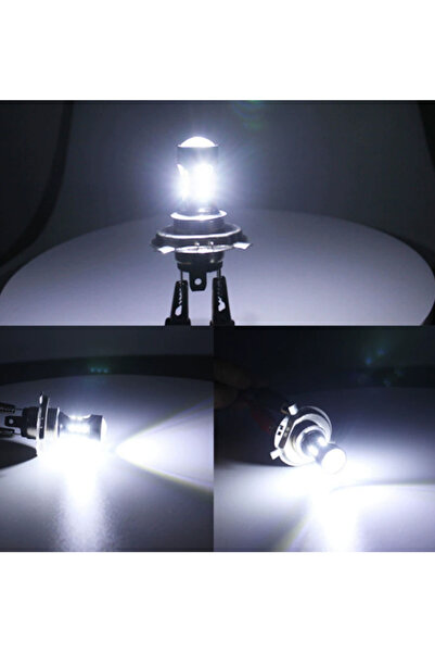 EHOME Automotive LED Fog Lights 9003/H4 3030 18SMD High-Brightness Anti-Fog Lights Motorcycle Headlights