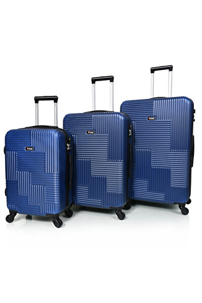 MORANO Hard-Side Luggage Set Lightweight 4 Double Wheeled Suitcase with Built-In Type Lock (Set of 3 Pcs)