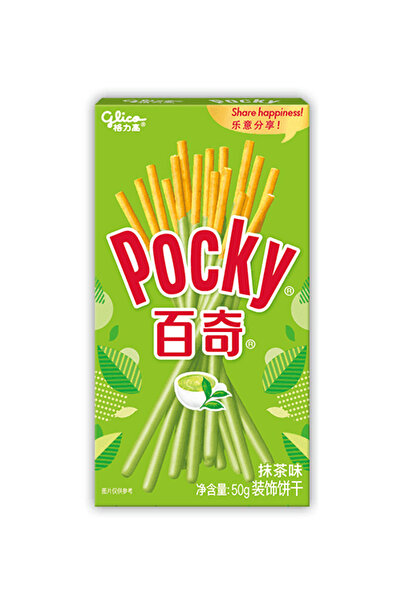 Glico أعواد بسكويت بوكي مغطاة بكريمة الماتشا - كرتون (36 عبوة)