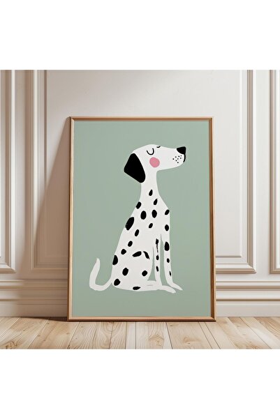 Minia Tablou cu ramă din lemn Câine dalmat