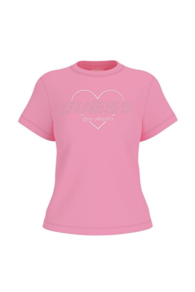 Guess NARCISO CN T-SHIRT Γυναικείο ροζ μπλουζάκι V5GI10K9RM1-PSPK