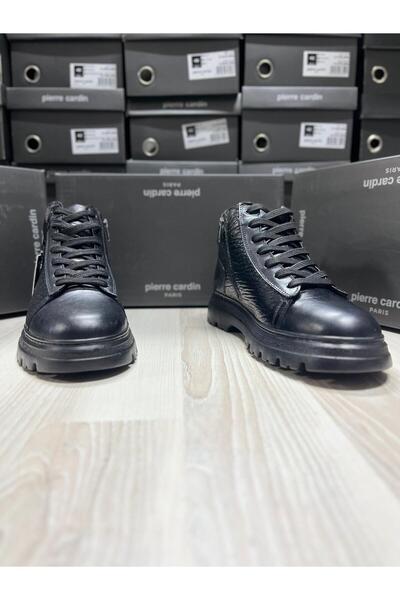 Pierre Cardin 1472501 SİYAH ERKEK DERİ BOT
