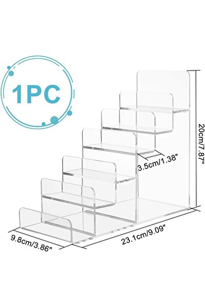 Slasa 6-Tier Acrylic Display Stand Multi-Level Organizer 20x23.1x9.8 cm