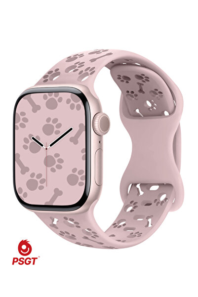 PSGT Silikon Kayış Apple Watch Serisi 10/11(46)mm 9/8/7/6/5/4 Nefes Alabilir ...