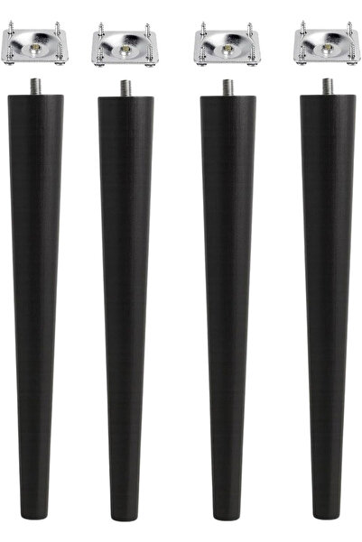 shop 70 cm siyah masa konik ayak 4 adet
