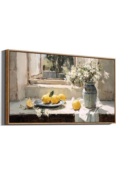 Emoda home Trove لوحة فنية جدارية لزهرة مائية وحقل سماء - لوحة مناظر طبيعية ع...